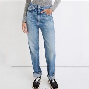 Rivet & Thread Selvedge High-Rise Straight Jeans Women’s 27 Madewell Loose Fit